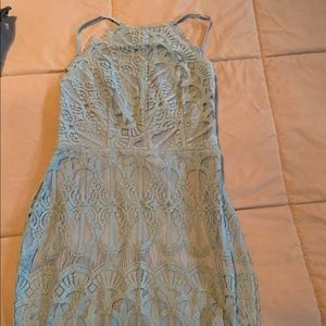 Tobi blue open back dress